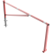 Swing barrier | for casting in concrete, hot-dip galvanized and red coated with white reflecting rings | clear width: 2500 mm | for padlock